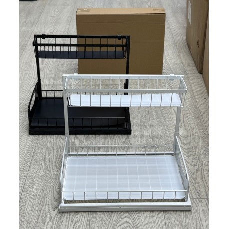 2-ярусный кухонный органайзер для хранения под раковиной-8