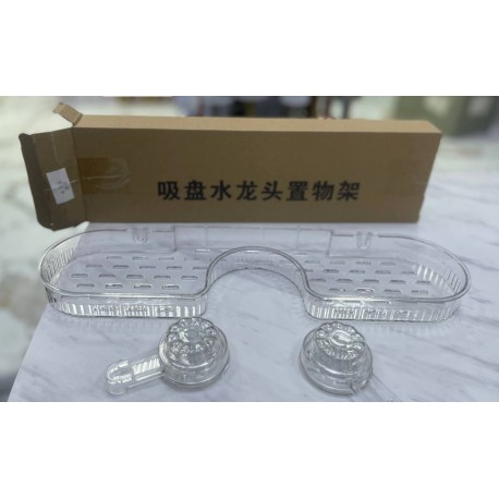 Навесная полка-мыльница для ванной на вакуумной присоске-1