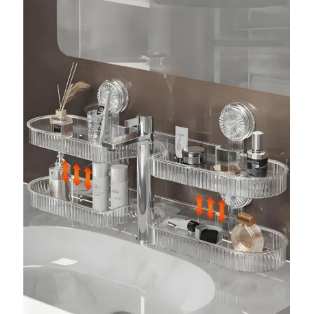 Навесная полка-мыльница для ванной на вакуумной присоске-3