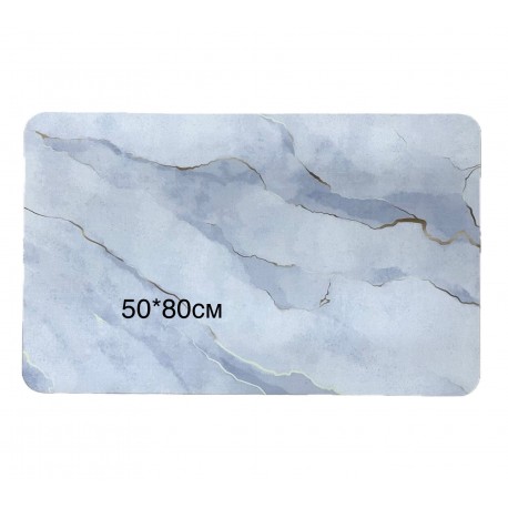 Противоскользящий коврик для ванной 50*80 см, бело-серый мрамор  оптом