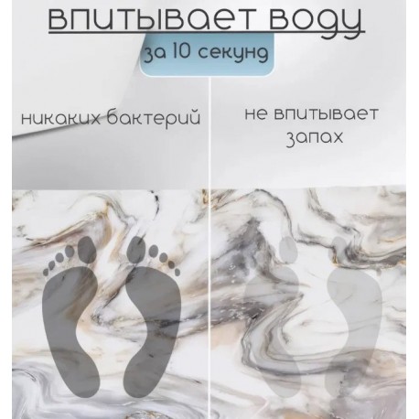 Противоскользящий коврик для ванной 50*80 см, флюид мрамор  оптом-4