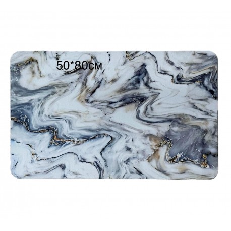 Противоскользящий коврик для ванной 50*80 см, флюид мрамор  оптом