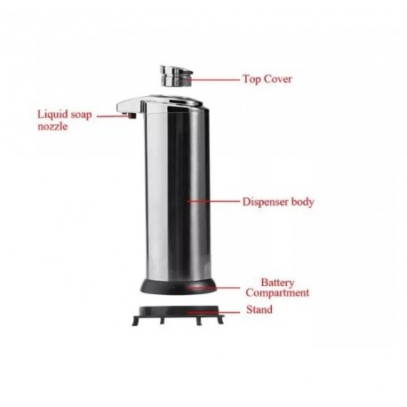 Сенсорный металлический дозатор для жидкого мыла 280 мл  оптом-3