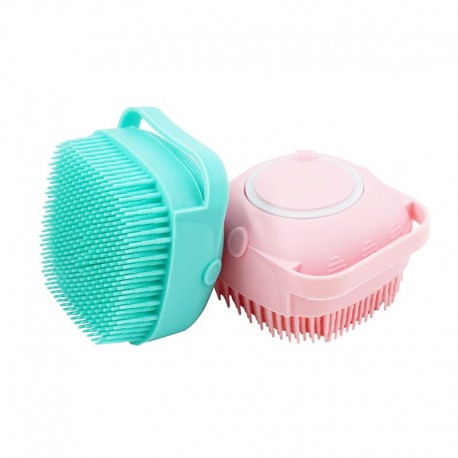 Силиконовая массажная щётка для душа с контейнером  оптом