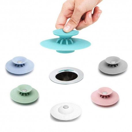 Силиконовое ситечко для раковины Flex Drain Stor&Hair Catcher  оптом-5