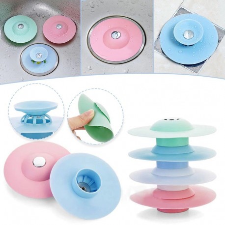 Силиконовое ситечко для раковины Flex Drain Stor&Hair Catcher  оптом-6