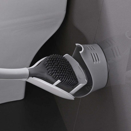 Силиконовый Ершик для унитаза, ершик для унитаза с подставкой на стену  оптом-7