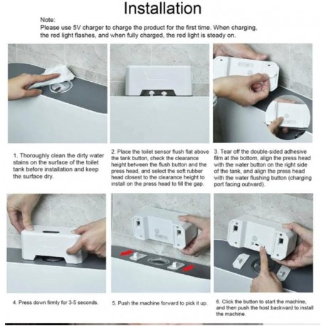 Автоматический электрический сенсорный смыв для унитаза Sensing Toilet Flush инфракрасный оптом-7