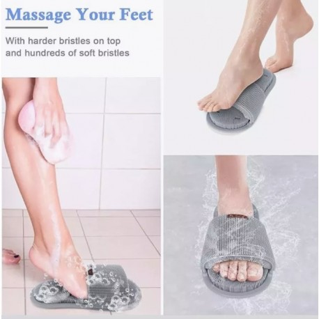 Силиконовый массажный тапок Silicone magic bathroom slippers для ванной, сауны 1 шт  оптом-4