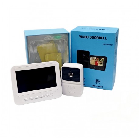 Беспроводной видеодомофон 2-полосный, 4,3-дюймовый IPS-экран-1