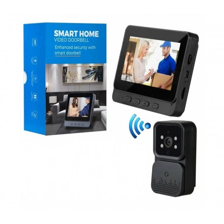 Видеодомофон Doorbell M10, дверной звонок с функцией видеовызова (4.3 дюйма)-2