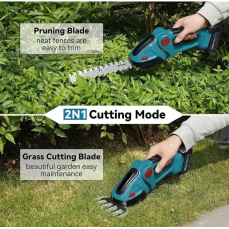 Аккумуляторные садовые ножницы-кусторез с 2 лезвиями  оптом-5