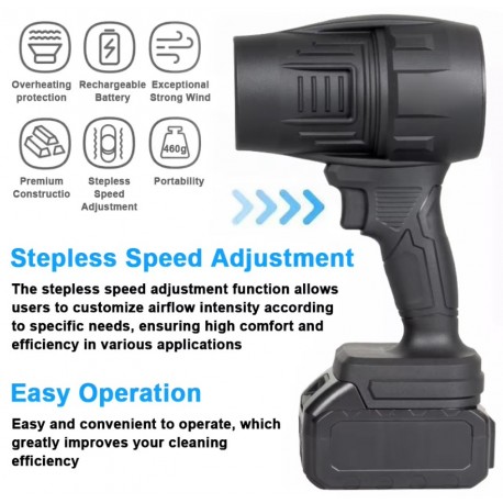 Воздуходувка аккумуляторная HANDAO SL-0129, 24В,2 аккумулятора  оптом-3