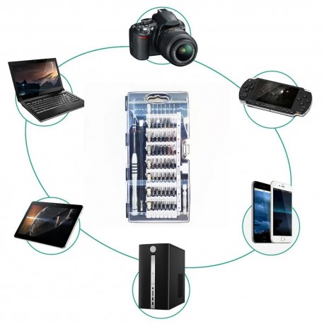 Набор магнитных отверток 60 в 1 для ремонта сотовых телефонов, планшетов, с чехлом  оптом-9