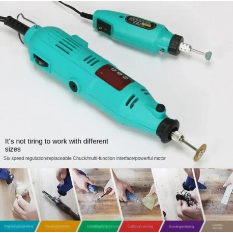 Шлифовальная машинка-гравер с насадками и гибким валом 350 предметов  оптом-3