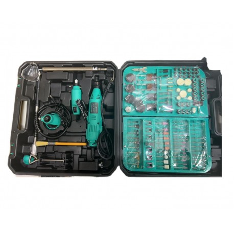 Шлифовальная машинка-гравер с насадками и гибким валом 350 предметов  оптом-5