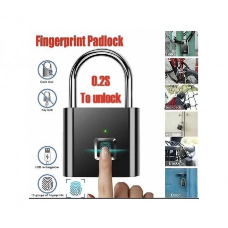 Замок навесной со сканером отпечатков пальцев Fingerprint Padlock  оптом-4