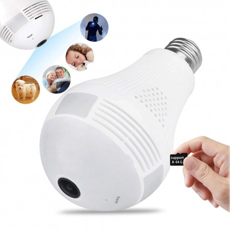 Панорамная видеокамера в виде лампочки 3D Panoramic Camera VR Cam Full View  оптом-2