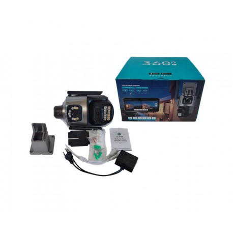 Поворотная IP-камера видеонаблюдения 8 Мп, 4K, два объектива, PTZ, Wi-Fi, сигнализация  оптом-2