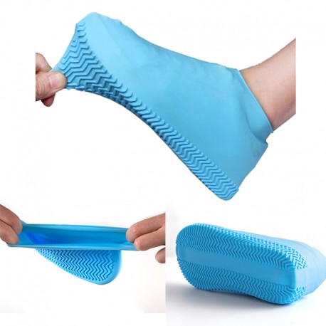 Многоразовые бахилы от дождя Waterproof silicone shoe cover  оптом-5