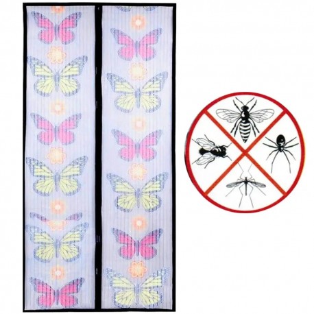 Москитная сетка для двери на магнитах Большие Бабочки 210*100 см  оптом