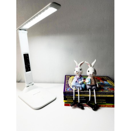 Светодиодная настольная лампа LED с часами и температурой  оптом-3