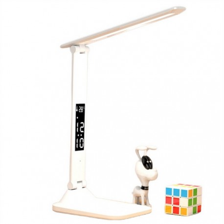 Светодиодная настольная лампа LED с часами и температурой  оптом-1