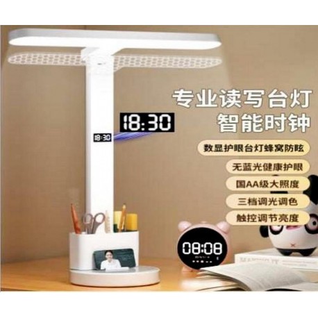 Светодиодная настольная LED лампа 672A с функцией интеллектуальных часов  оптом-4
