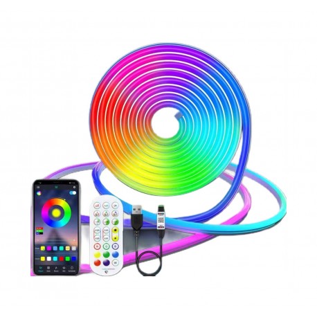 Неоновая светодиодная лента RGB STRIP LIGHT 5V   оптом