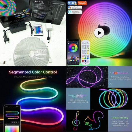 Неоновая светодиодная лента RGB STRIP LIGHT 5V   оптом-3