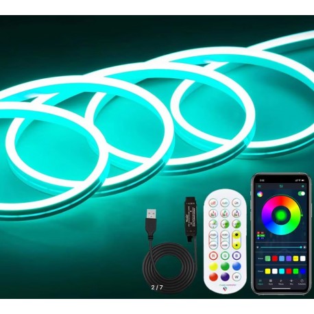 Неоновая светодиодная лента RGB STRIP LIGHT 5V   оптом-4