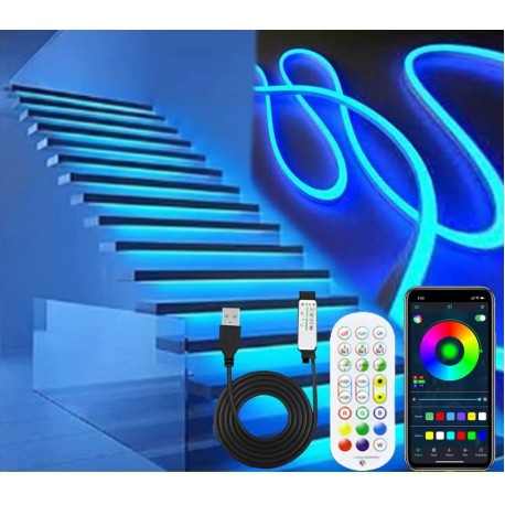 Неоновая светодиодная лента RGB STRIP LIGHT 5V   оптом-5