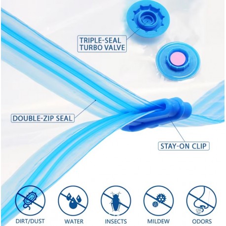 Вакуумные пакеты для хранения вещей с насосом, 5 шт оптом-3