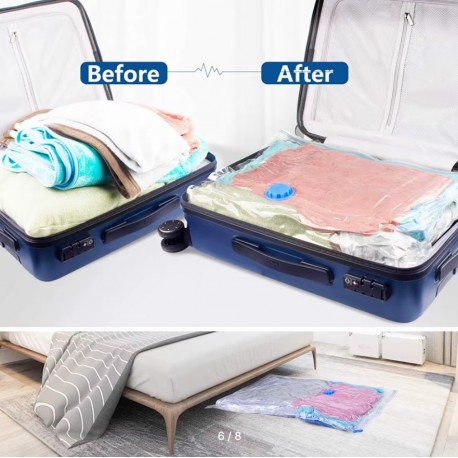 Вакуумные пакеты для хранения вещей с насосом, 5 шт оптом-4