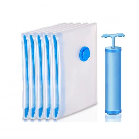 Вакуумные пакеты для хранения вещей с насосом, 5 шт оптом