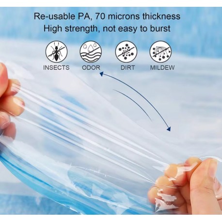 Вакуумные пакеты для хранения вещей с насосом, 5 шт оптом-5