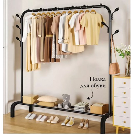 Вешалка напольная для одежды в прихожую металлическая 154 х 130 х 43 см  оптом-2
