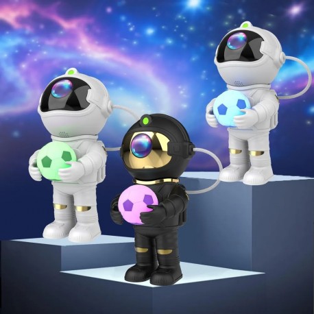 Проектор-ночник звездного неба Космонавт с футбольным мячом, с пультом ДУ-4