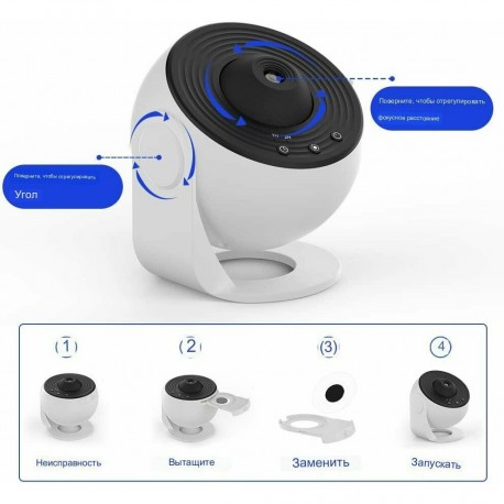 Проектор Ночного Освещения AKENORI PG-2000 домашний планетарий 12 в 1  оптом-3