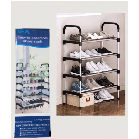 Этажерка для обуви 4 полки, Металл, ABS пластик  оптом-2