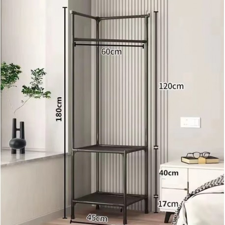 Напольная двухрядная вешалка AY-2037 в прихожую для верхней одежды 45 х 45 х 180 см-4