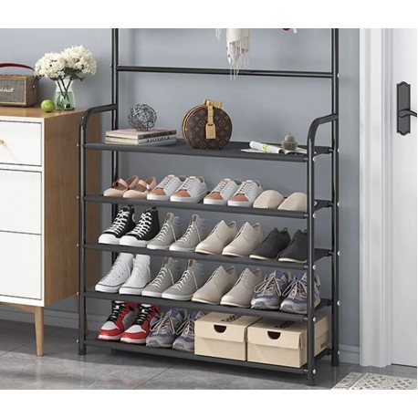 Вешалка напольная для одежды металлическая 4 полки  оптом-2