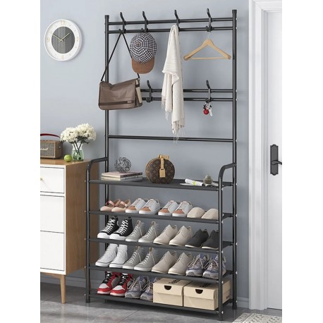 Вешалка напольная для одежды металлическая 4 полки  оптом-3