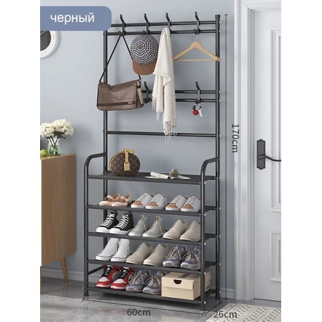 Вешалка напольная для одежды металлическая 4 полки  оптом-5