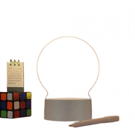 3D Ночник-Доска для заметок с светодиодной подсветкой и маркером, круглый  оптом-1