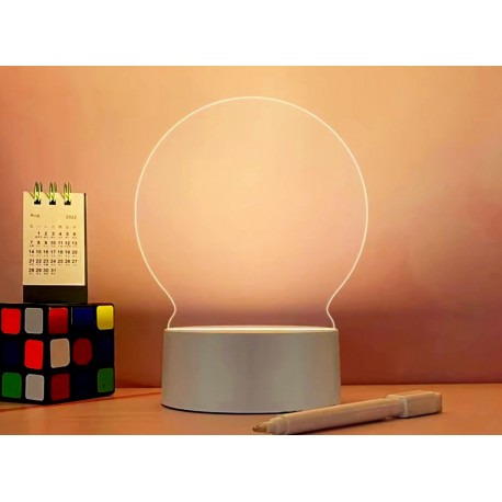 3D Ночник-Доска для заметок с светодиодной подсветкой и маркером, круглый  оптом-3