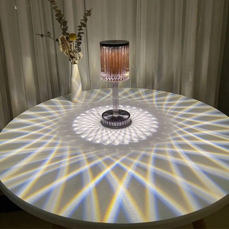 Настольная хрустальная лампа с пультом для дома оптом-3