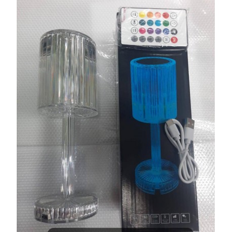 Настольная хрустальная лампа с пультом для дома оптом-6