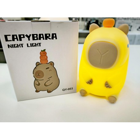 Силиконовый детский ночник-светильник Capybara Night Light QY-003 КАПИБАРА оптом-6