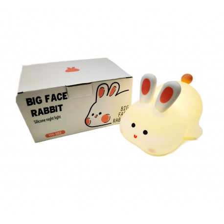 Силиконовый детский ночник-светильник ЗАЙЧИК Big Face Rabbit оптом-3